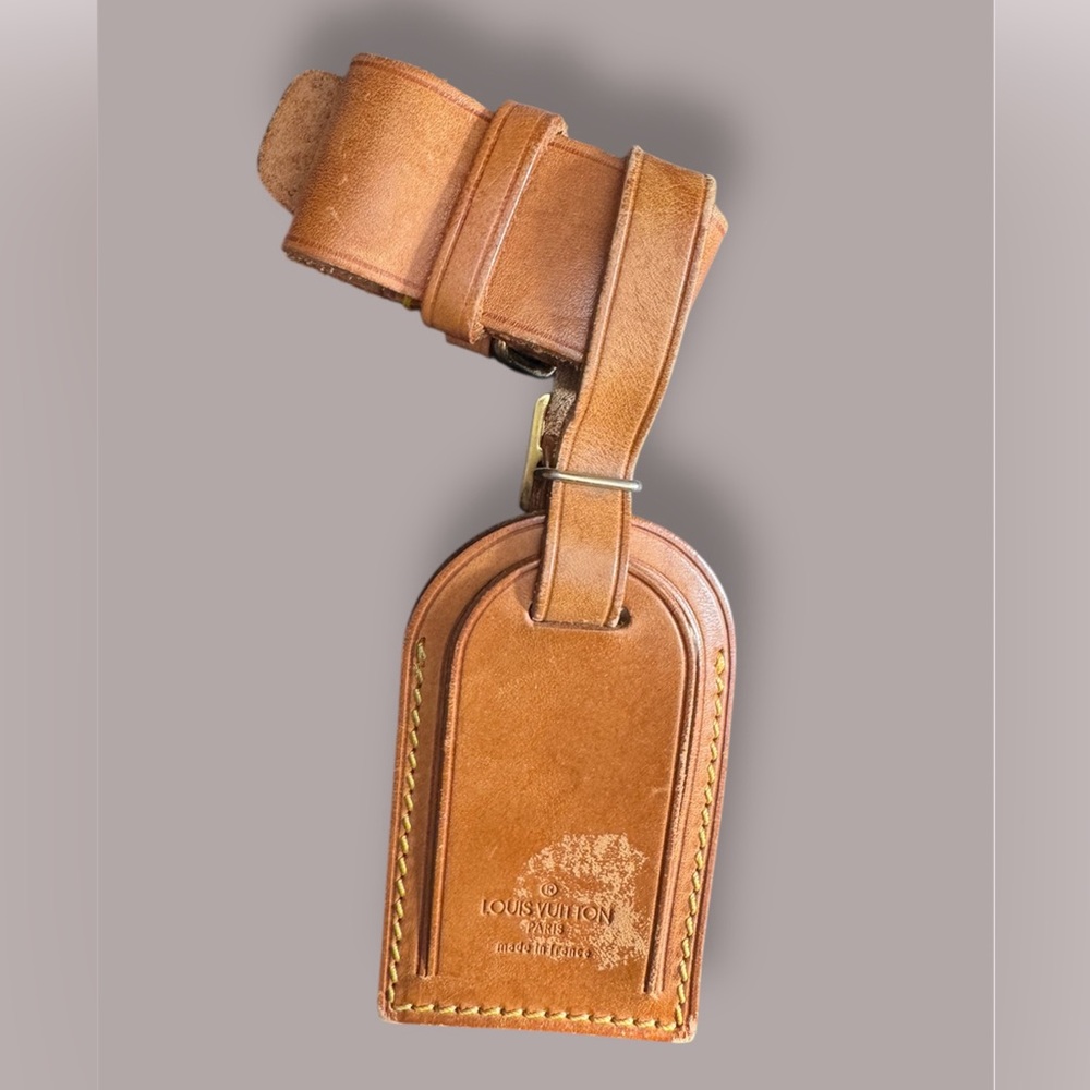 Louis Vuitton Brown Leather Travel Tag